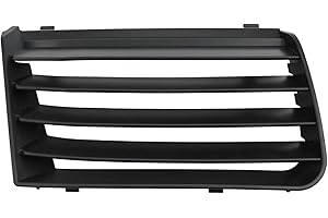 GLFLOW Cubierta de rejilla superior derecha para parachoques delantero compatible con Seat Alhambra 2001-2010, pieza de repuesto exterior de plástico negro 7M785365401C