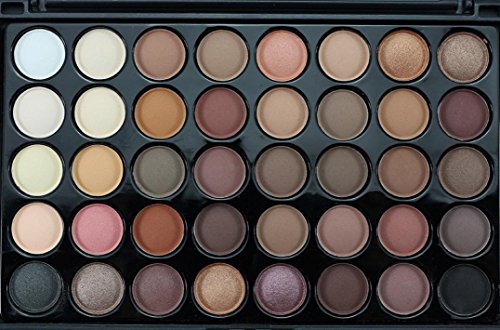 Tefamore Kosmetik Matte Lidschatten Creme Make-up Palette Schimmer Set 40 Farben + Pinsel-Set A - 3