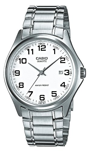 Casio - MTP-1183A-7BEF - Montre Homme - Quartz Analogique - Cadran Blanc - Bracelet Acier Argent