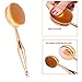 Oval Makeup Brushes Set 10 Piece Professional Elite Spoon Glitter Super Soft Fashionable Rose Gold Toothbrush Make Up Brush for Powder Foundation Eyeshadow Eyeliner Lip Cosmetic Brushes with Gift Box