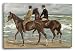 Produktbild Max Liebermann - Zwei Reiter am Strand (1901), 120x80 cm, Leinwand auf Keilrahmen gespannt und fertig zum Aufhängen, Stilrichtung: Impressionismus, Motiv: Landschaft