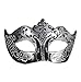 Produktbild Unbespielt Venezianische Maske Damen Frauen Colombina Stella schwarz Silber Handarbeit Original Karneval Masken Venezianisch aus Venedig für Maskenball Fasching oder Party