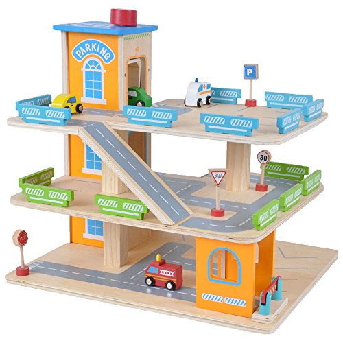 Bandits and Angels - Garaje de Juguete de Madera incluidos Autos