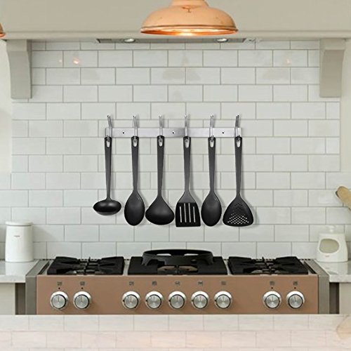 YISSVIC Hakenleiste Garderobe 6 Kleiderhaken Garderobenleiste Mehrzweckhaken aus Edelstahl Belastbarkeit bis ca. 30kg - 8