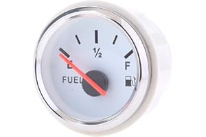 D DOLITY LED Tankanzeige 2 Zoll 52mm Universal Boot Marine Auto Tankanzeige - Weiß