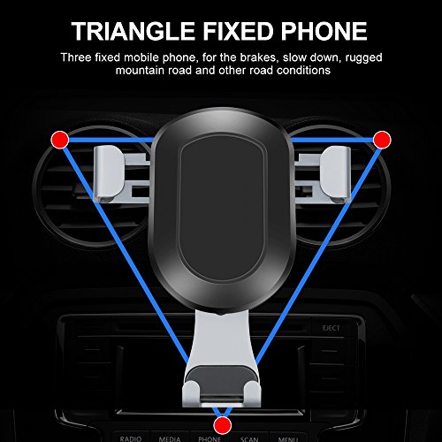 Supporto per Auto,Mopoin Supporto Cellulare per Auto Universale Portatelefono per Auto Multi-angolo GravitÃ  Anti-Shake Supporto Auto Ventilazione per iPhone X 8,Samsung Galaxy Nota/Edge,Smartphone