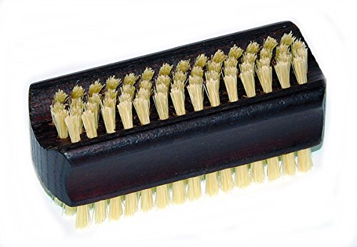 Nailbrush made of thermo-wood rectangular