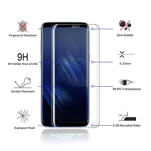 Soyion Galaxy S8 Plus Schutzfolie,Galaxy S8+ Panzerfolie Displayschutz, 9H Vollständige Abdeckung Displayschutzfolie für Galaxy S8 Plus - 2