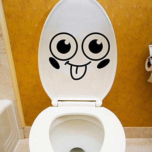 3D smiley face stickers bathroom stickers removable waterproof decorative stickers (28 * 22cm)