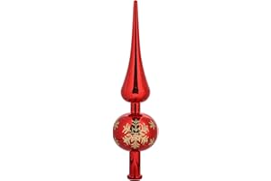 KATELUO Christbaumspitze Stern Rot, Weihnachtsbaum Stern Spitze, Baumspitze Weihnachten, Weihnachtsbaumspitze Kunststoff für Weihnachten Baumschmuck.