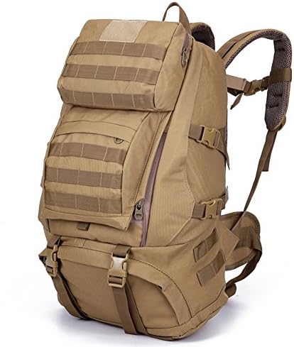 Outdoor peak Outdoor Camping Oxford Backpack cycling bag Mountaineering Travel Cycling Hiking Camouflage Backpack laptop Unisex camping camouflage backpack black brown 50 L (colour 2)