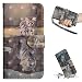 Produktbild Galaxy J3 2017 PU Leder Hülle, KANTAS Brieftasche Flip Case 3D Bling Bling Glänzen Katze Tiger Muster Samsung Galaxy J3 2017 Handyhülle Bookstyle Wallet Cover Taschenhülle Wallet Ledertasche mit Magnet Standfunktion Geldbeutel Schutzhülle Handseil für Samsung Galaxy J3 2017