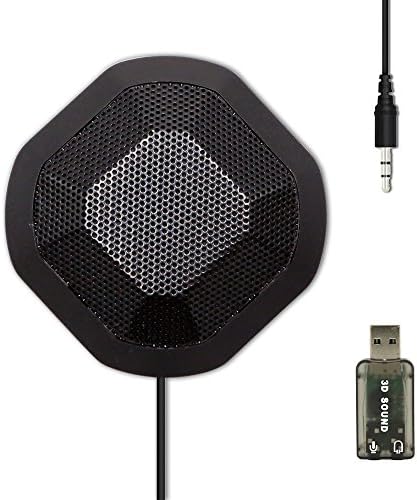 Conference Table Top Microphone Condenser Boundary Omnidirectional Computer Mic for Computer PC, Laptop,Desktop,Mac & Macbook, Perfect for Skype, Meeting, Video chatting