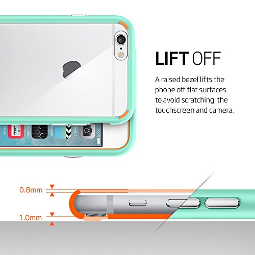 iPhone 6S Plus Case, Spigen Â® [AIR CUSHION] iPhone 6S Plus Case Bumper **NEW** [Ultra Hybrid] [Mint] Clear back panel + TPU bumper for iPhone 6S Plus (2015) - Mint (SGP11647)