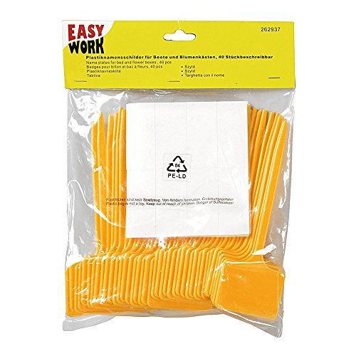 Easy Work Namensschilder 40 Stück, gelb, 28x28x18 cm, 262937 - 2