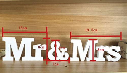 Rainbow Fox Mr & Mrs Holzbuchstaben Wörter Hochzeit Dekoration / Geschenk Ceremonial Décor - 6