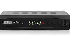 August DVB482 - Décodeur et Enregistreur TNT HD - Regardez et enregistrez simultanément 2 chaînes – Récepteur HDMI Full HD 1080p Contrôle du Direct - Lecteur Multimédia