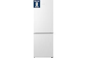 Fridgemaster MC50175A 50cm Freestanding 60/40 Fridge Freezer - 175-litre capacity with Crisper box - Reversible Door - LED Lighting- 4 Star Freezer Rating - White - E Rated