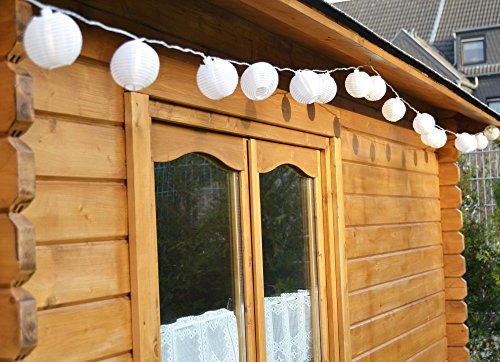 15 XXL LAMPION PARTYLICHTERKETTE 6,5m WARMWEIßE LEDs LICHTERKETTE LAMPIONS - 7