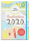 Familienplaner 2020 Hardcover mit 5 Spalten für bis zu 5 Personen in DIN A5. Familienkalender 2020 mit Extra-Seiten für viel Platz zur Essensplanung, ToDo-Listen, Notizen und Monatsübersicht by 