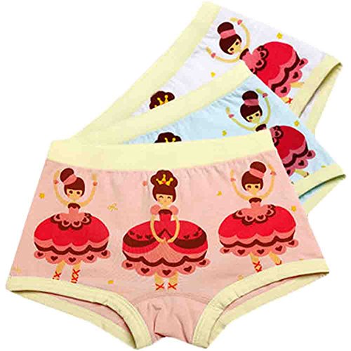 Set of Three Cute Briefs Kids Cotton Underwears Girls Underwear(Little Princess)