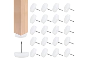 RECHCIGA 50 Clavos de Almohadilla de Mueble 20mm Tacos de Plastico para Patas de Sillas Tacos con Clavos para Muebles Tacos Plastico Patassillas Tacos con Clavos Protector Sillas Patas para Mueble