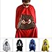 Hair Cutting Gown Cape With Viewing Window Hairdresser Apron Salon Barber Cape (Black)