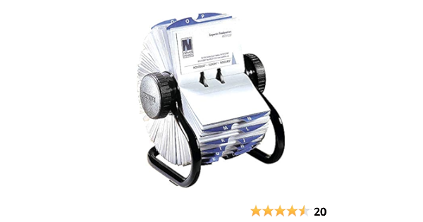 Rolodex Office Slotted Card File Visitenkartenregister Schwarz : Amazon.de:  Bürobedarf & Schreibwaren