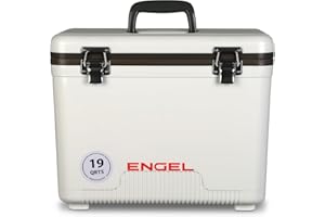 ENGEL Cooler Box 18L - Leak-Proof, Air Tight, Drybox Cooler for Camping, Fishing, Hiking,Picnic - Mini Ice Boxes Large Enough for 30 Cans, 42 x 28.6 x 32.4 CM Small Cool Box for Drinks and Food