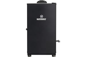 Masterbuilt® 30-inch Digital Electric Vertical BBQ Smoker with Side Wood Chip Loader, Chrome Racks and 710 Cooking Square Inches in Black, Model MB20071117