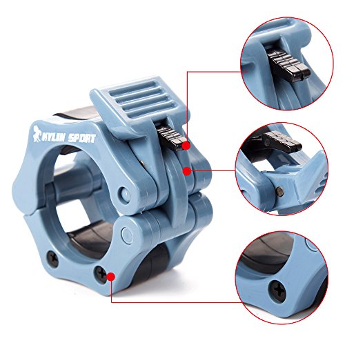 Kylin Sport Paar 5,1 cm Zoll ABS Schraubverschlüsse Klemme Haken Grip w/Quick Release Sicherer Schnappverschluss für Standard Olympischen Hanteln - 3