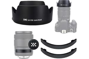 JJC Pare-Soleil de Lentille avec Contacts Coque de Protection pour Canon 18-135mm F3.5-5.6 is USM e RF 24-105mm F4-7.1 is STM Objectif Remplacement de Canon EW-73D
