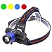 Produktbild siuyiu XM-L T6 LED Scheinwerfer Wasserdicht 5 Farbe Licht 5 Modus zoombaren Taschenlampe Bike Licht Scheinwerfer Head Light mit Akku und Ladegerät