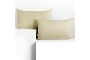 DecoKing Set med 2 örngott 50 x 60 * 2 i 100% kammad bomull med dragkedja, färg Beige, Amber