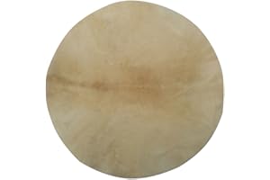 IMPERIAL KILT PRODUCTS Pelle di capra naturale per djembe per rullante da marcia, Bodhran irlandese, banjo, batteria nativa, conga, batteria africana, pelle di vitello (pelle naturale 40,6 cm)