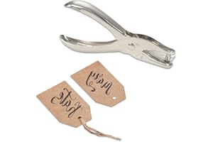 CLYHON Einzellochstanze | 6 mm Silber Locher | 1-fach Lochzange | Papierlocher | Bürolocher | Hochleistungslocher als Schreibtischzubehör idealer Lochstanzer für Ordner | 8 Blatt