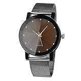 Mode Frauen Kristall Edelstahl analoge Quarz Armbanduhr Mesh Gürtel konvexe Uhr YunYoud metallband luxusuhren damenuhren strass digital wanduhr modern luxus quarzuhr