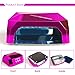 MatrixSight 36W UV Nail Dryer Manicure Machine Diamond Shaped CCFL & LED UV Nail Art Lamp Dryer Gel Polish Nail Art Curing Nails With Timer Both for Home Use and Professional Beauty Nail Salon (Rose)