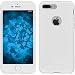Produktbild PhoneNatic Case für Apple iPhone 7 Plus Hülle Silikon weiß S-Style Cover iPhone 7 Plus Tasche + 2 Schutzfolien
