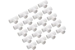 QUARKZMAN T-anslutning för PVC-ledning, vit slangkopplingskontakt 20 mm 3-vägs för trädgård, elektrisk ledning, 30 st
