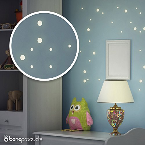 beneart® Leuchtpunkte für Sternenhimmel - 276 Stück - Leuchtsterne - Wandtattoo Punkte - Aufkleber - Sternenhimmel für Kinderzimmer & Schlafzimmer (fluoreszierender Wandsticker, leuchtet im Dunkeln)
