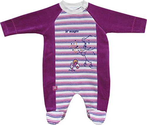 Schnizler Baby-Girls Pyjama Overall Nicki Magic Sleepsuit, Purple (Original), 0-3 Months (Manufacturer Size:56)