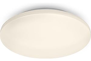 Briloner - Plafoniera LED, plafoniera LED bagno IP44, lampada da bagno, luce bianca calda, 34 cm, bianco, Standard