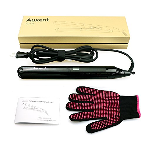 Auxent Profi Glätteisen mit Hochwertiger Keramikbeschichtung, Ionen-und Infrarot-Technologie, Haarglätter mit Tastensperre und Tragegriff-Verriegelung für Schonendes Haarstyling - 7