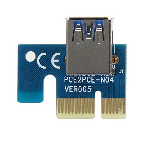0 6 M USB 3 0 PCI-E Express 1 X a 16 X Extender Riser Tarjeta de adaptador con cable de alimentaci  n SATA