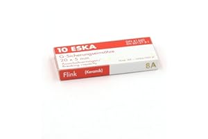 ESKA 10 fusibili rapidi (F) in ceramica 8A / 250VAC 5 x 20 mm