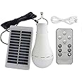 XDGJTBFMY Solar Light Bulbs with Remote, 9W USB Rechargeable Emergency Light Bulb Chicken Coop Light 4 Lighting Modes for Home Shed Hiking Camping Tent Hurricane Power Outage Lamps
