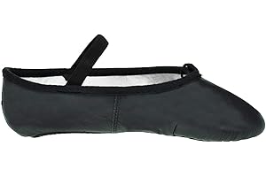 1st Position Black Leather Ballet Shoes