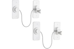 YTOOK Kindersicherung Fenster Ohne Bohren, 4 Stück Kabelschloss Fenster mit starkem Klebstoff für Fenster Kühlschrank Schrank Türen, Schrank und Schubladen, fenster kindersicherung für Haustiere