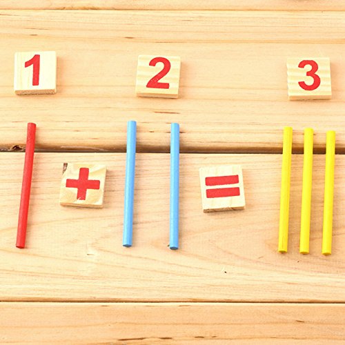 Habba-Babba Montessori Mathe Spielzeug aus Holz zum Zahlen lernen mit Rechen-Stäbchen, Bunt / Natur ab 3 Jahre für die frühe Motorik Entwicklung & Ausbildung ihres Kindes - 5